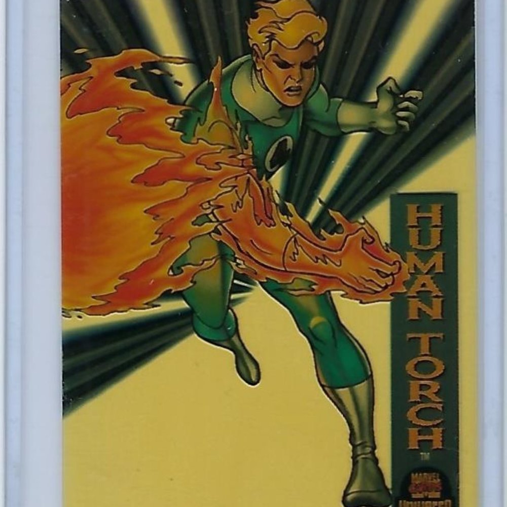 1994 Marvel Universe Trading Card - Human Torch - Suspended Animation